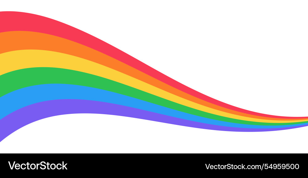 Rainbow ribbon on white background symbol Vector Image
