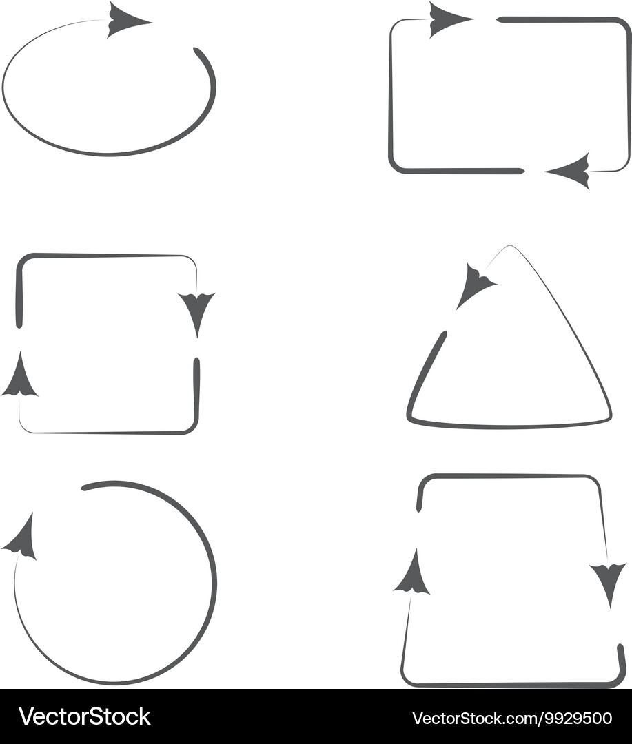 Set of frames with arrows Vector Image