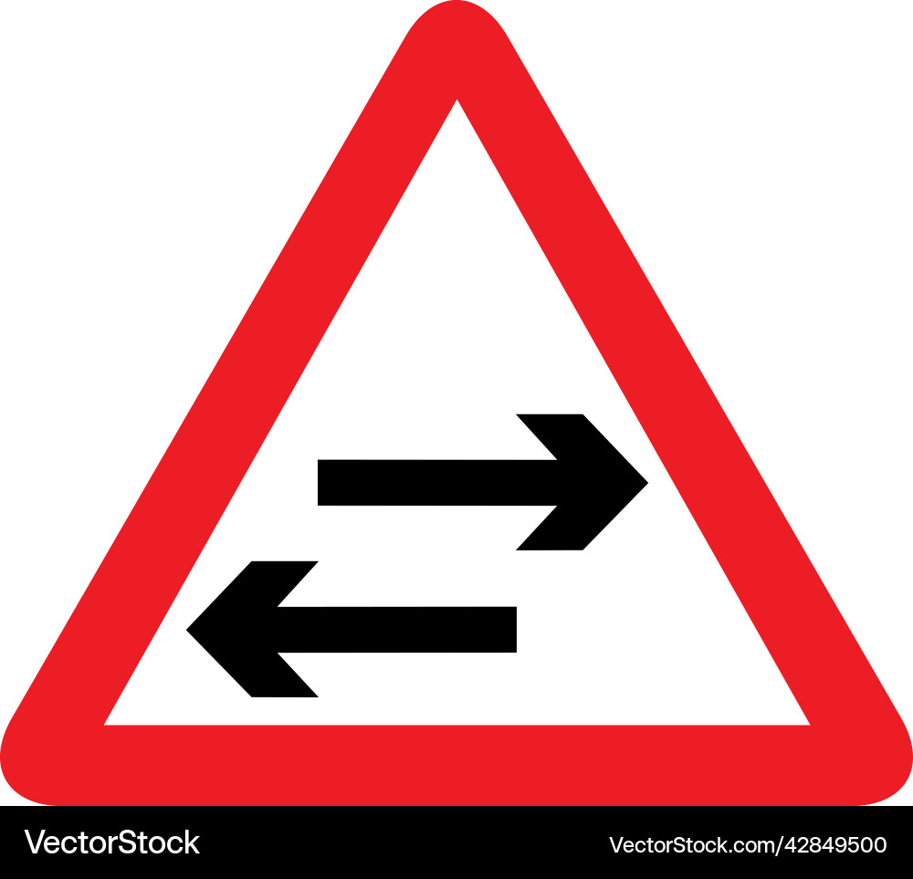 Two way traffic vector image