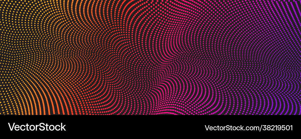 Abstract Color Wave Dots Background vector image