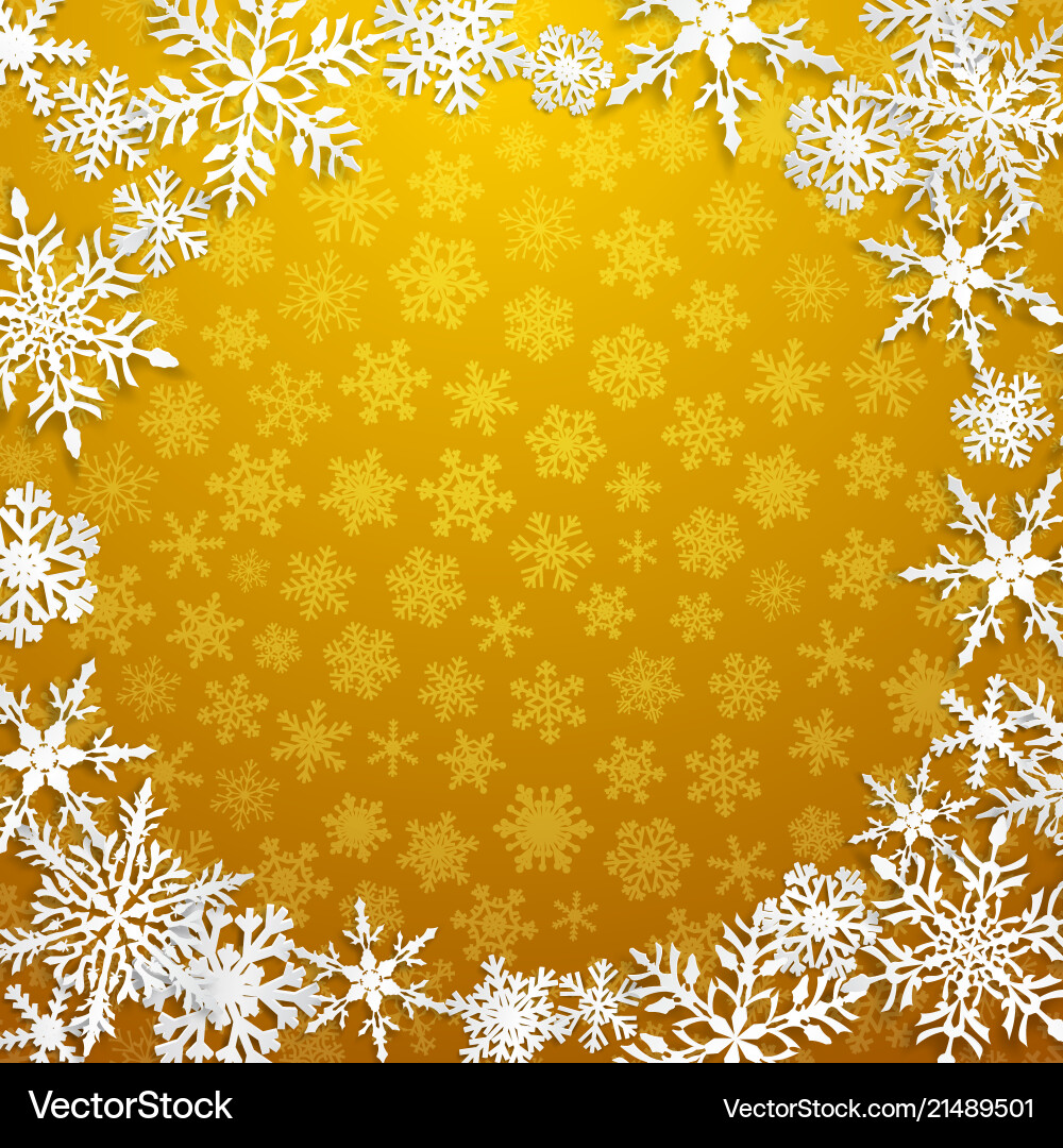 Christmas background of snowflakes Vector Image