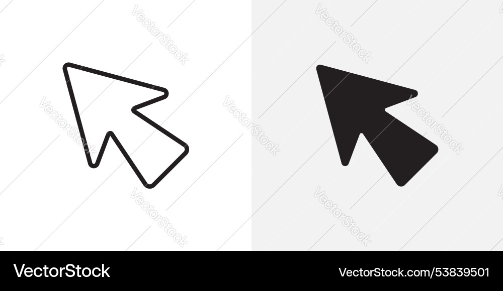 Cursor arrow icon set vector image