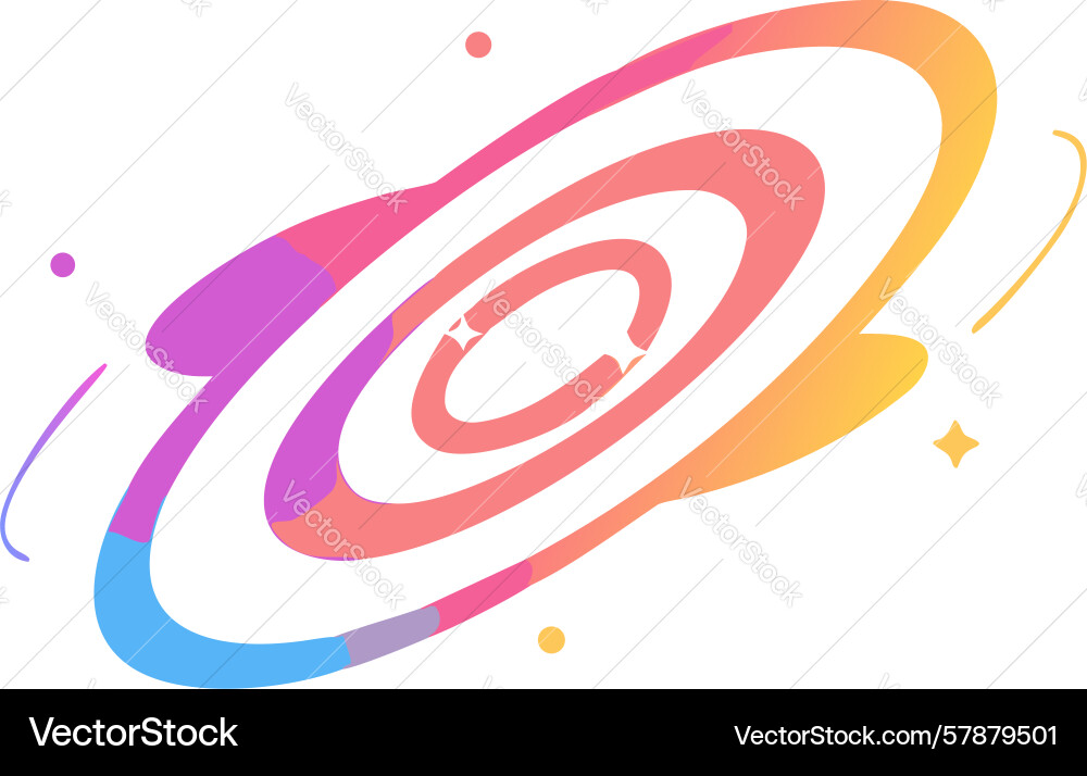 Dynamic abstract cosmic swirl element gradient Vector Image