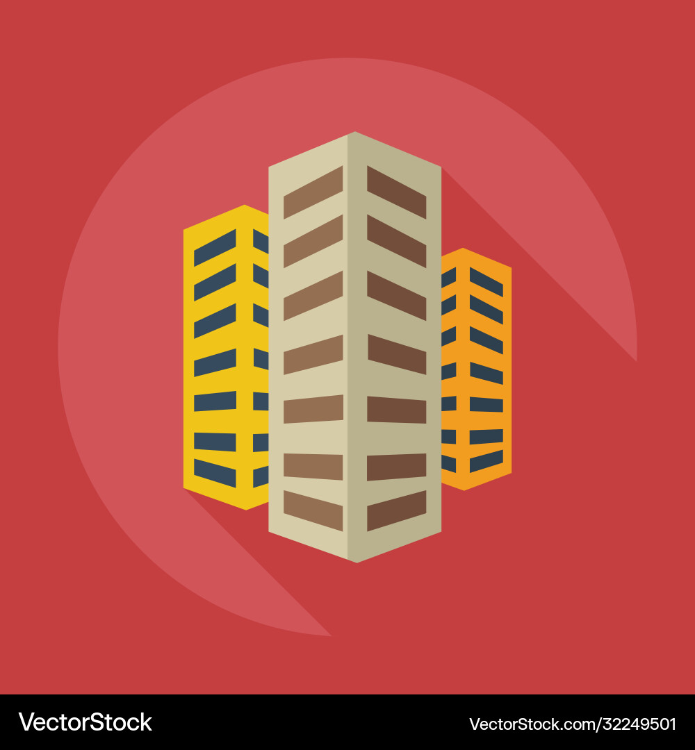 Flat modern design with shadow icons building vector image
