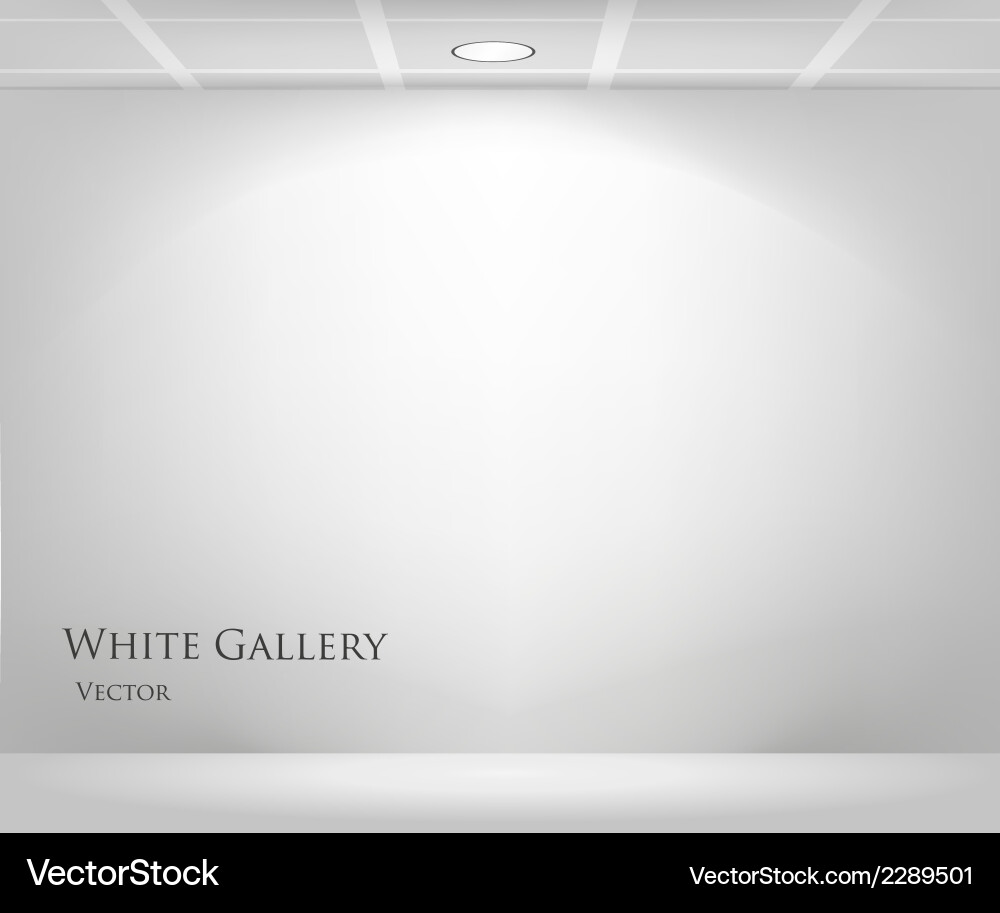 Gallery with empty frame vector image
