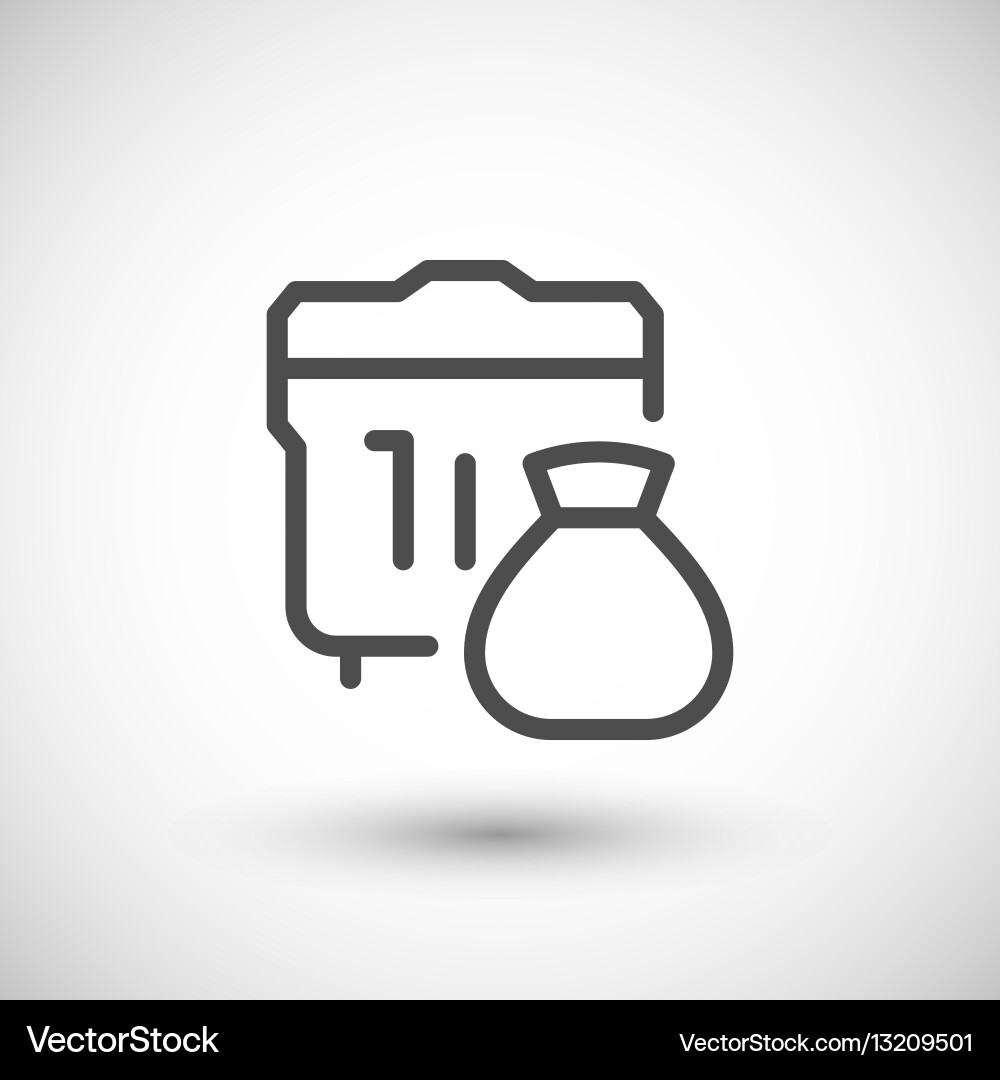 Garbage line icon Vector Image