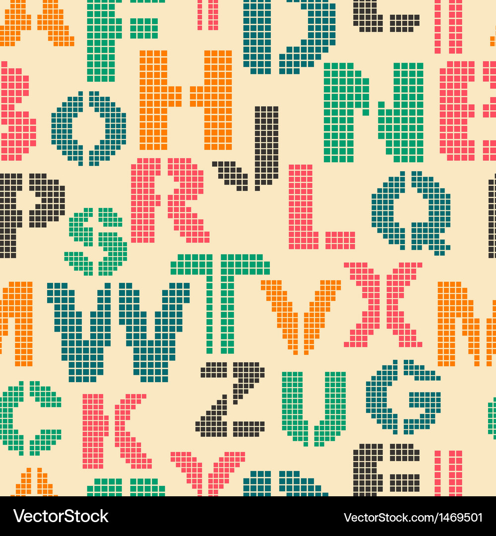 Seamless pattern with letters of the alphabet Vector Image