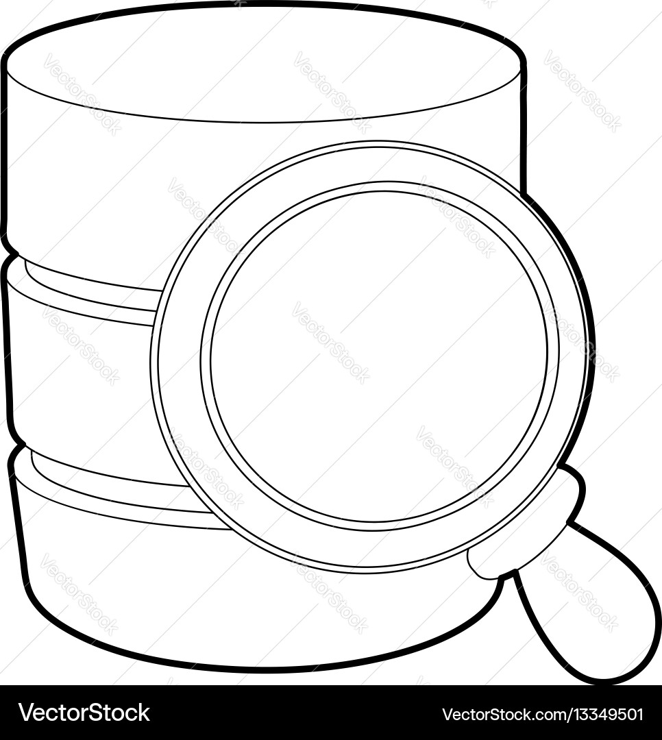 Searching database icon outline style Vector Image
