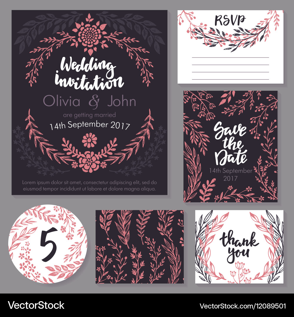Photo Collection Template Vector Wedding collection templates Royalty Free Vector Image