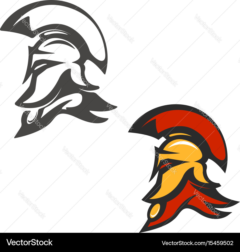 Ancient Spartan Helmet Vector Image