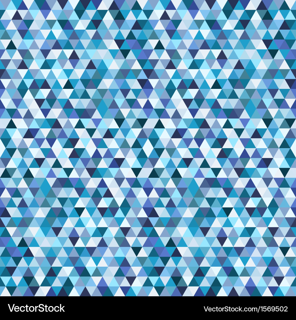 Blue Triangle Mosaic Pattern vector image