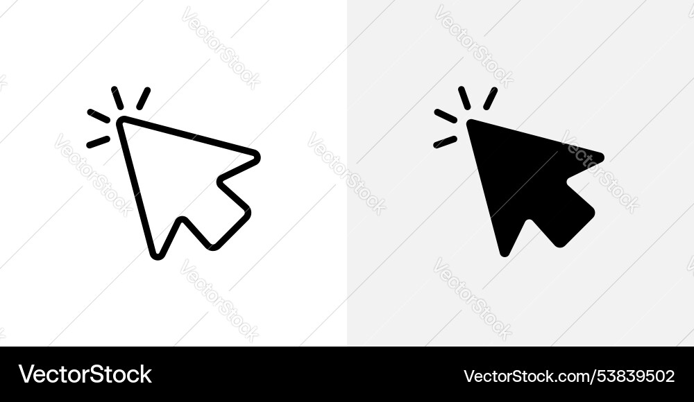 Cursor icon set Cursor icon set vector image