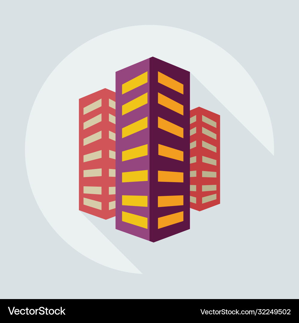 Flat modern design with shadow icons building Flat modern design with shadow icons building vector image