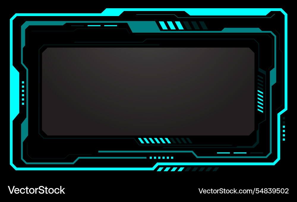 Hud frames blue grey user interface elements Hud frames blue grey user interface elements vector image