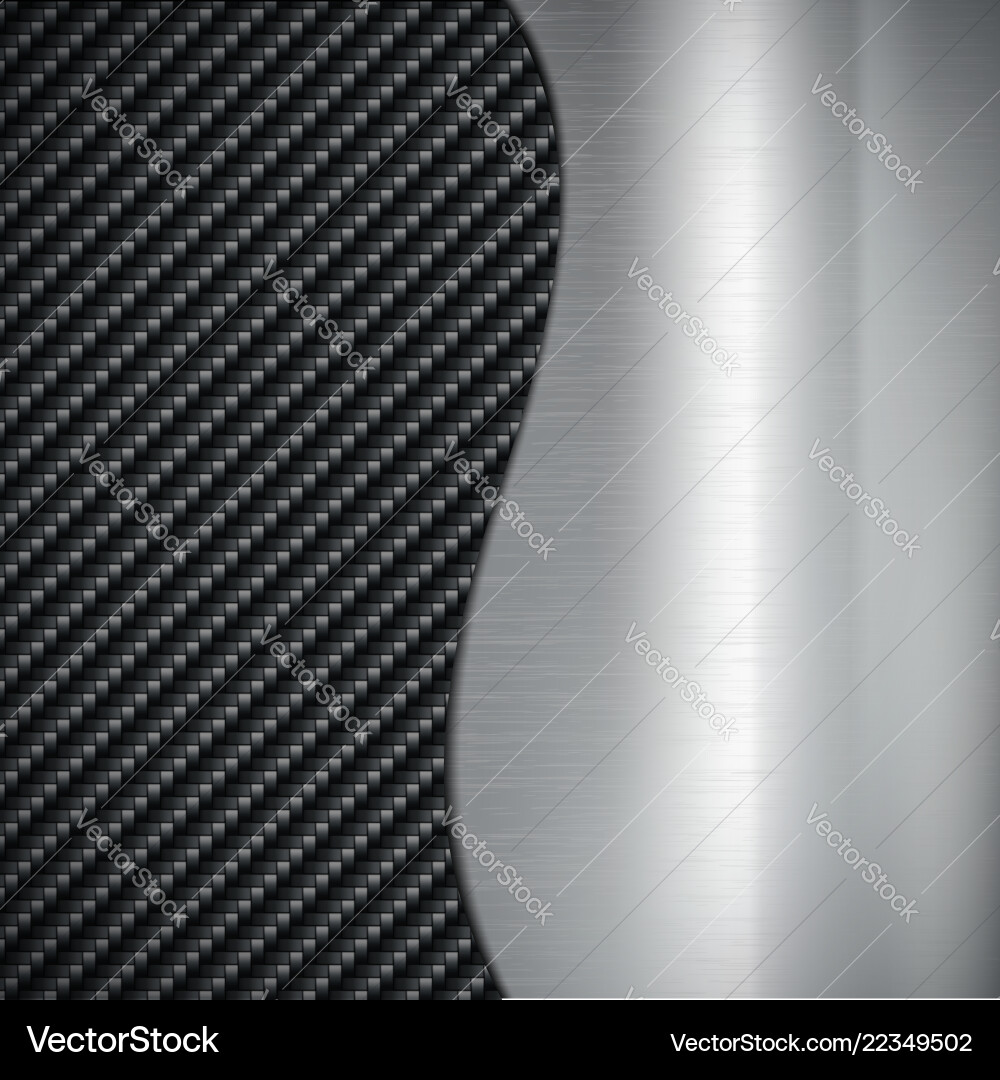 Industrial background of metal and carbon fiber Industrial background of metal and carbon fiber vector image
