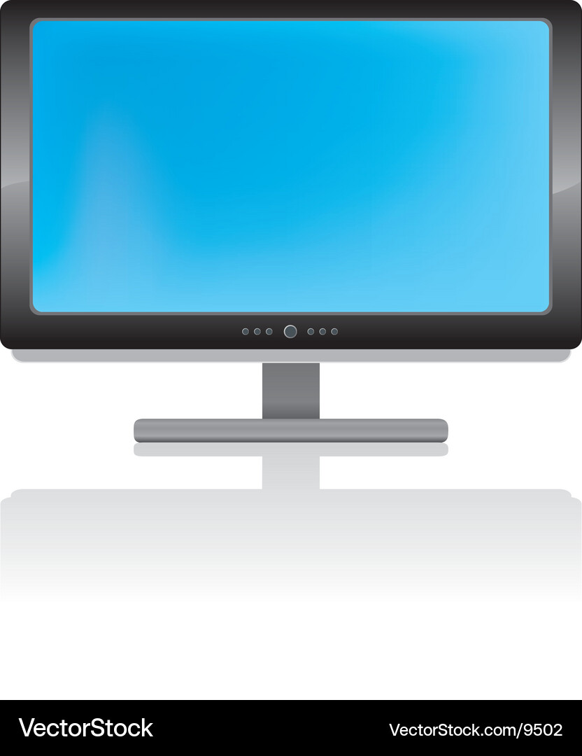 Modern LCD Monitor Display Vector Image