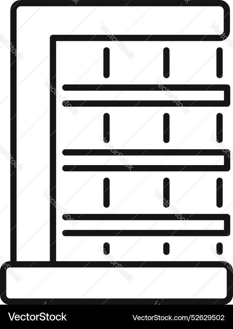 Server room icon showing data storage system Server room icon showing data storage system vector image