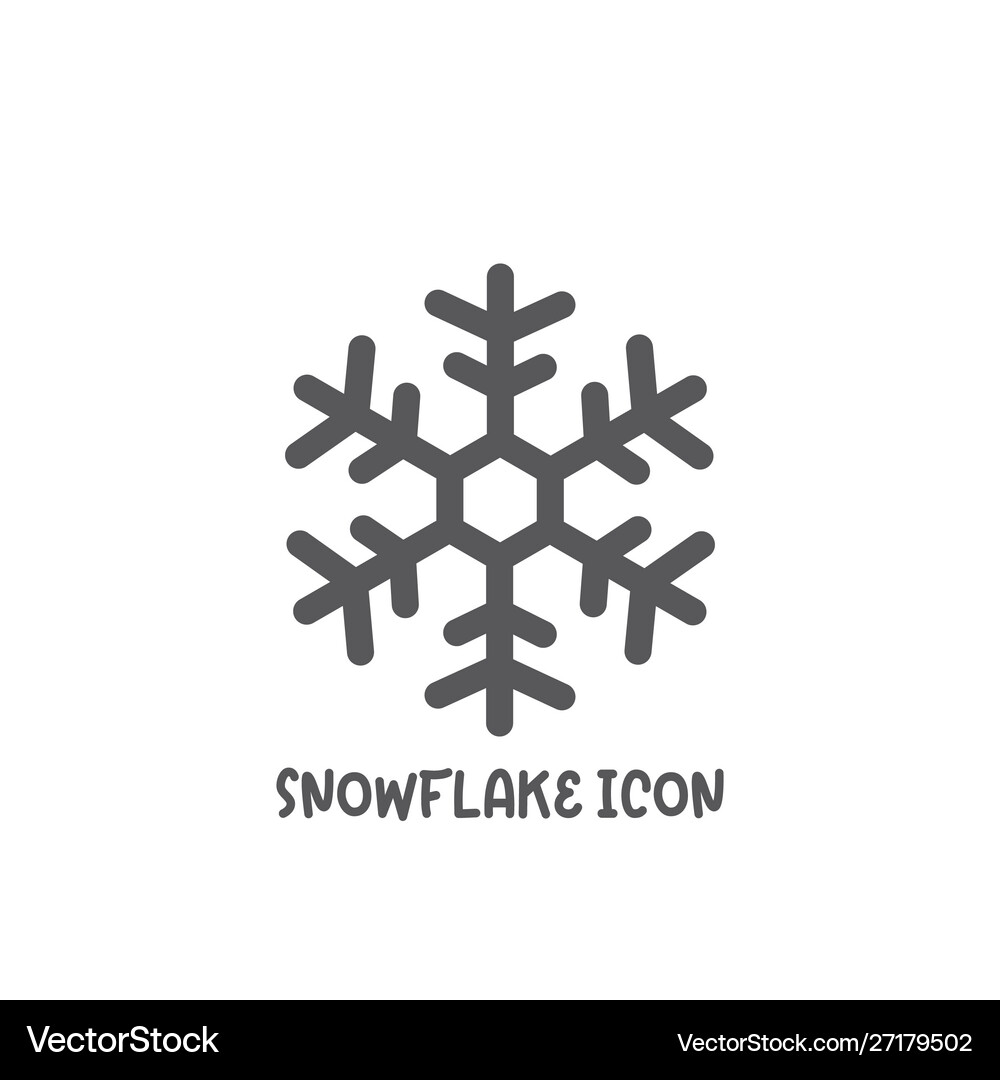 Simple Snowflake Icon – Royalty-Free Vector | VectorStock