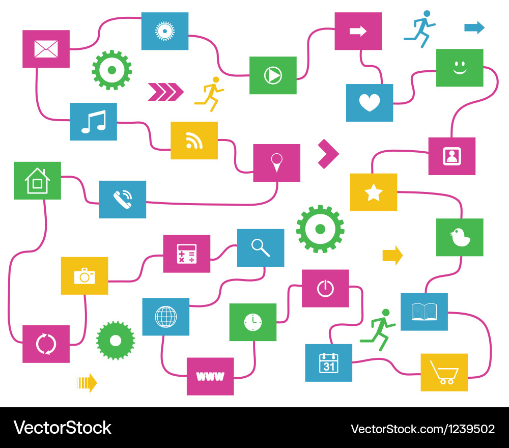 Social media elements vector image