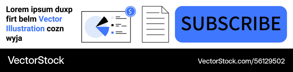 Subscription call-to-action with analytics chart Subscription call-to-action with analytics chart vector image