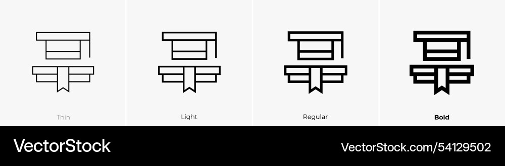 Title icon thin light regular and bold style Vector Image