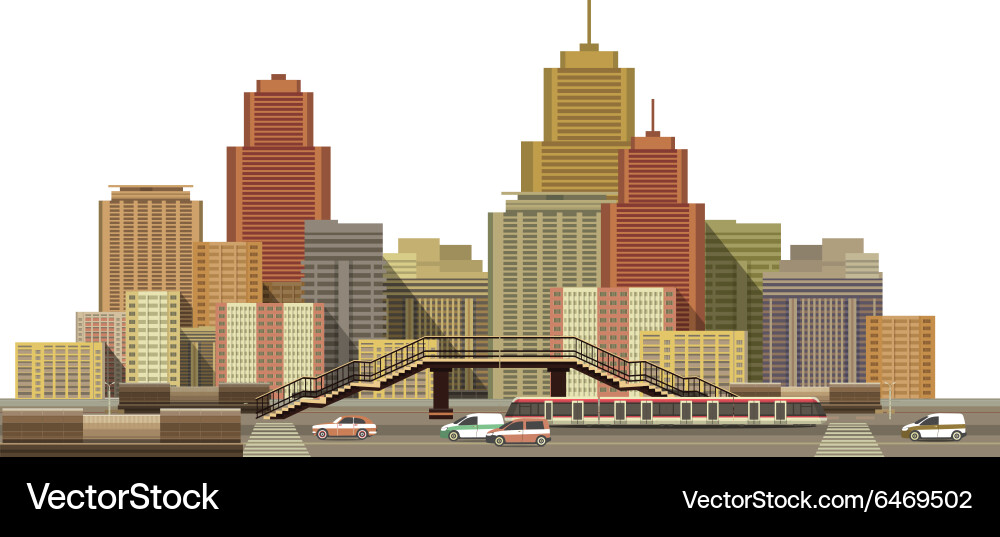 Urban Skyline Background Royalty Free Vector Image