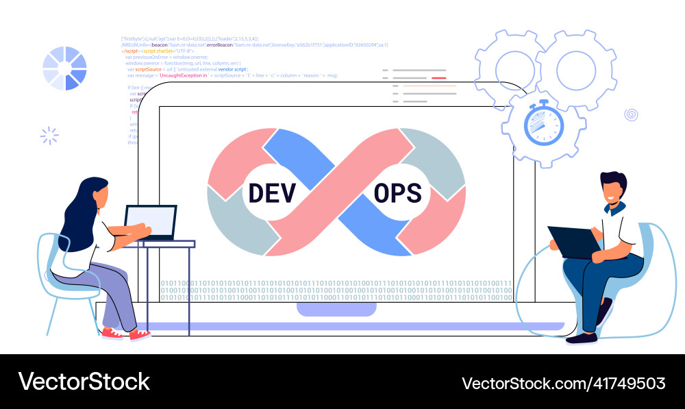 DevOps Software Engineering vector image