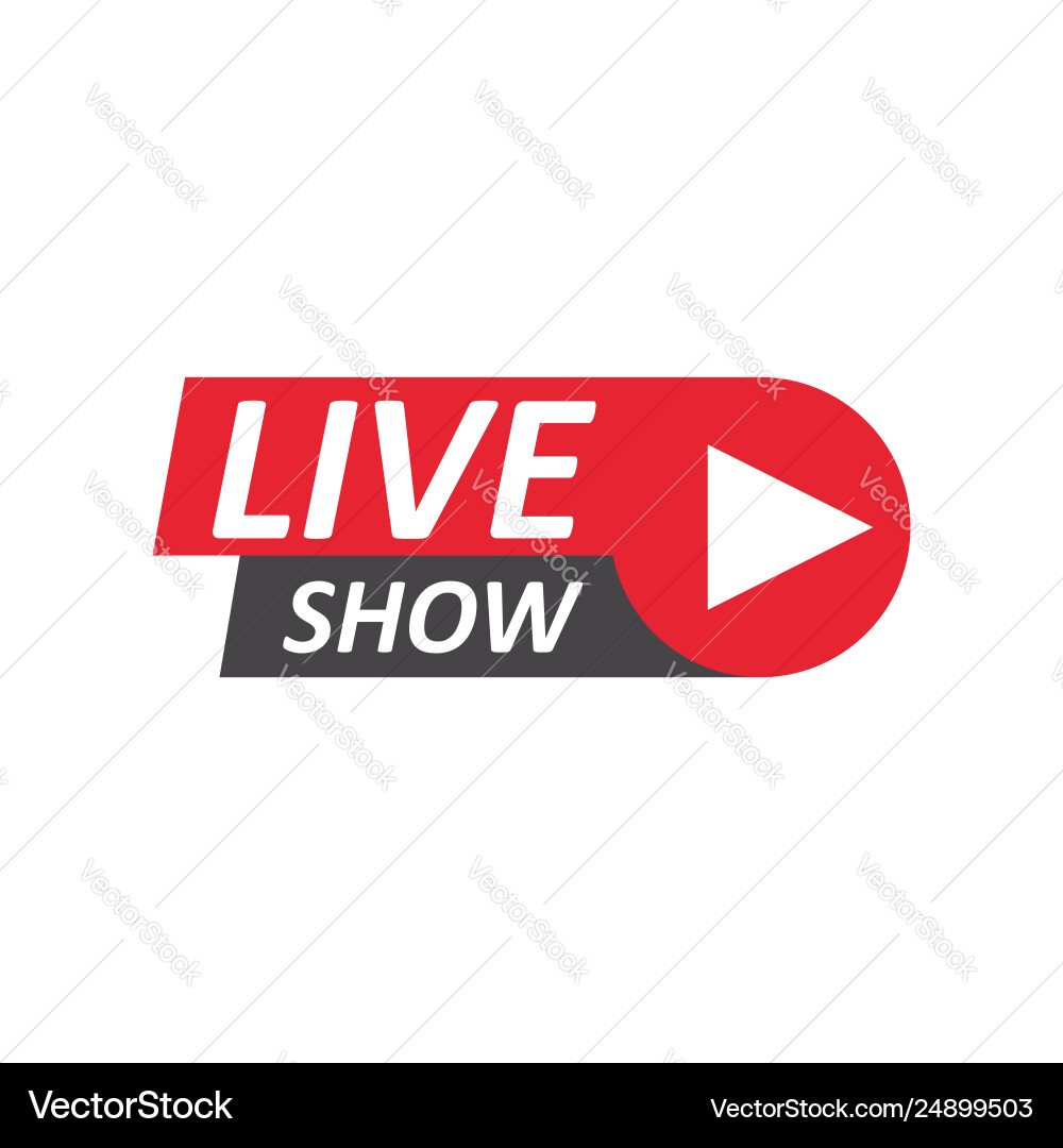 Live show sign emblem logo Live show sign emblem logo vector image