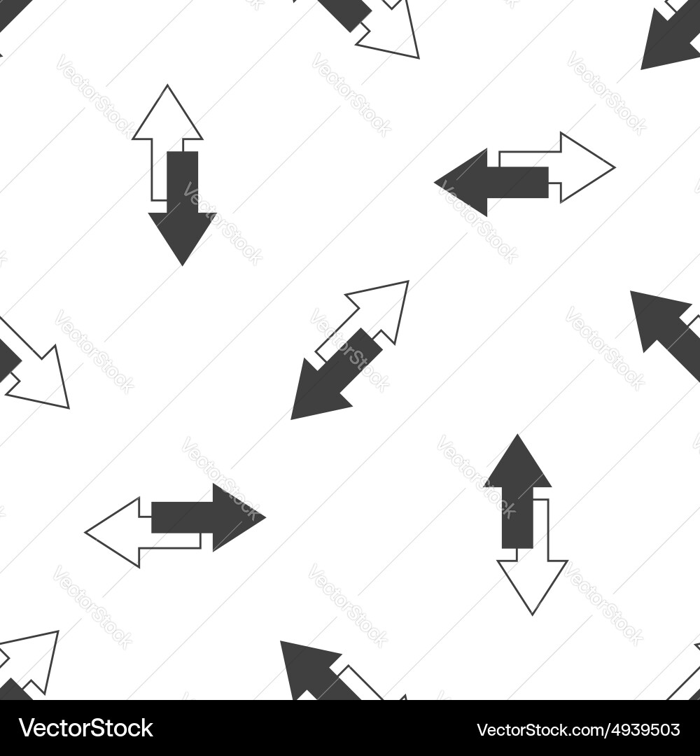 Opposite arrows pattern vector image