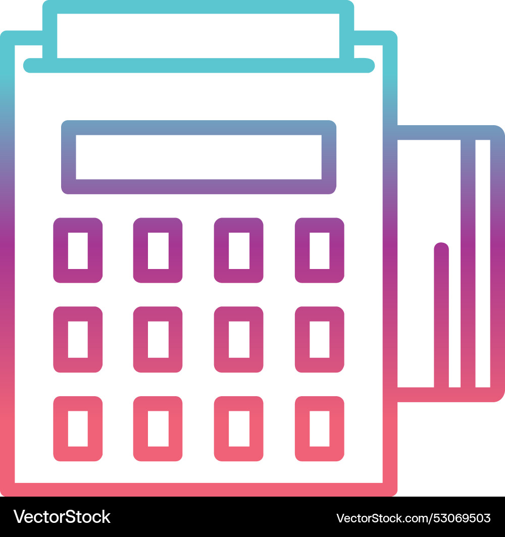 Pos terminal line gradient design Vector Image