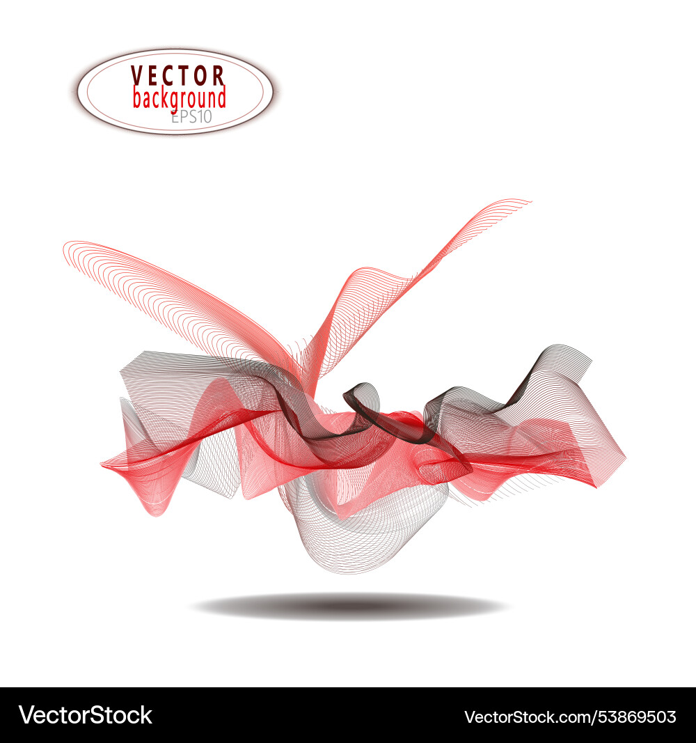 Red brown squiggle pattern abstract thin curves Red brown squiggle pattern abstract thin curves vector image