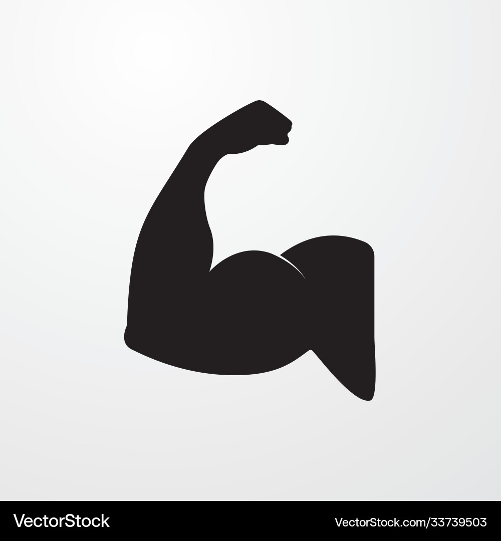 Strong arm icon for web and mobile Vector Image
