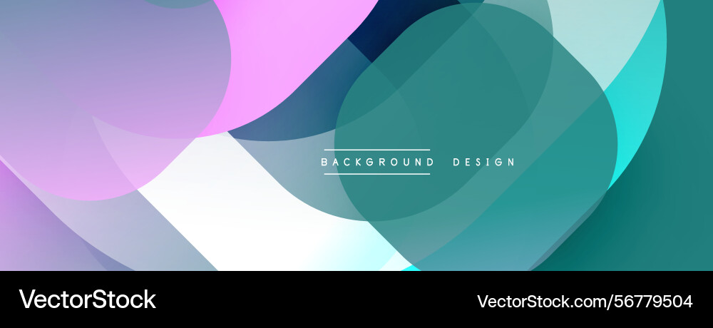 Abstract fluid shapes overlap creating vibrant Vector Image