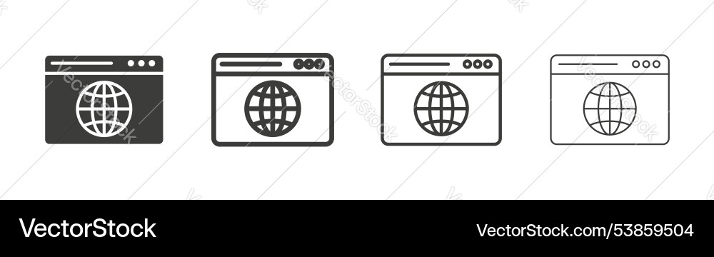 Browser icon set Browser icon set vector image