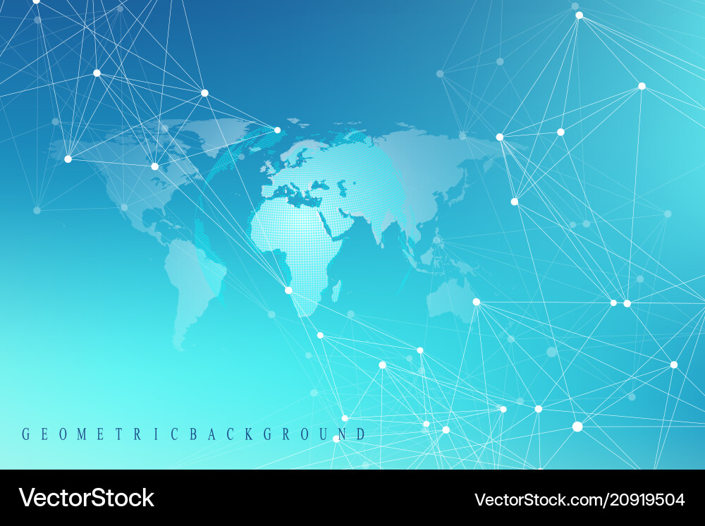 Geometric abstract background with connected line Geometric abstract background with connected line vector image