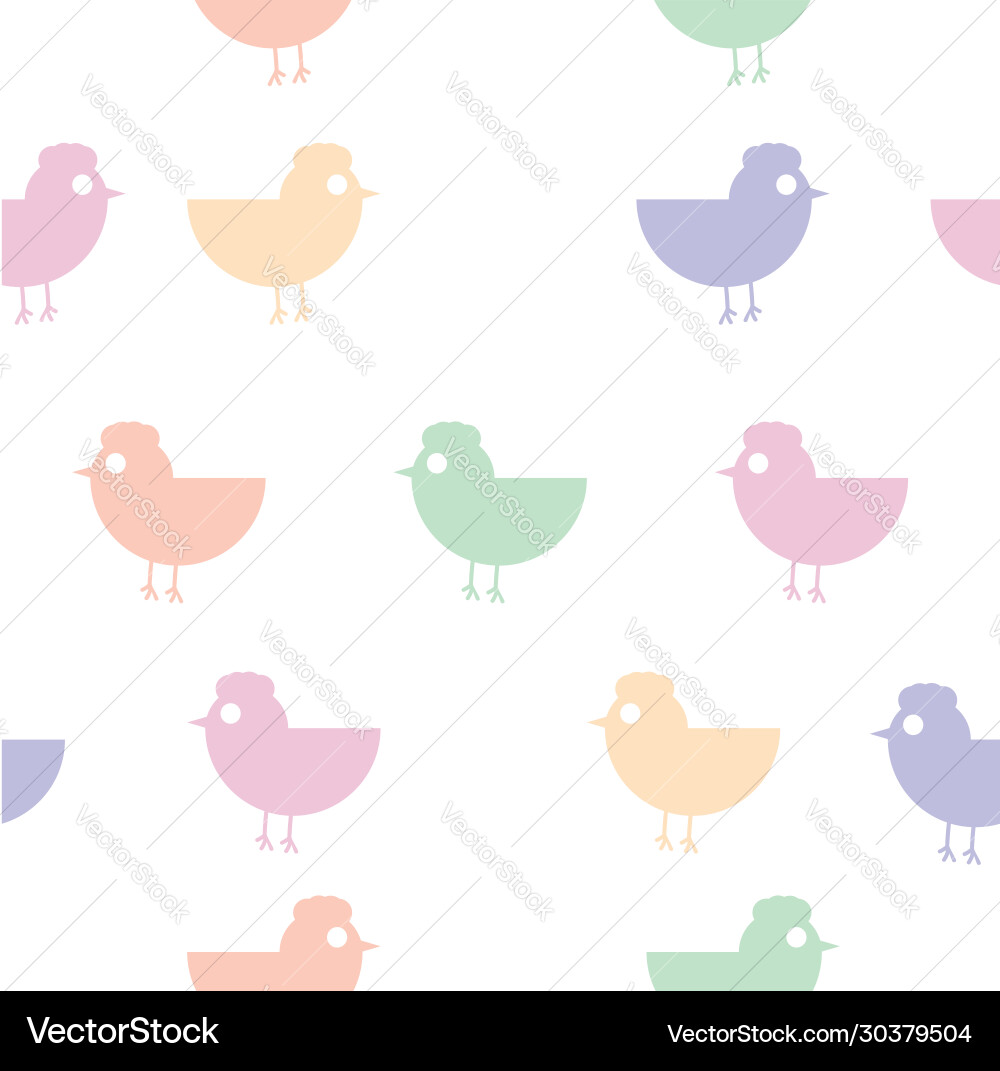 Pastel color chicken seamless pattern Pastel color chicken seamless pattern vector image