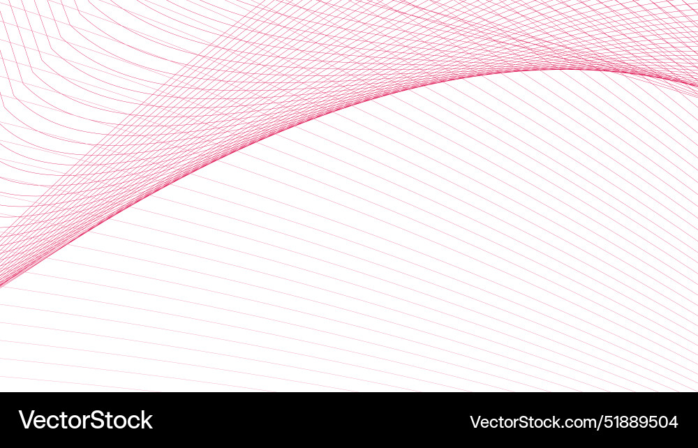 Red curve line abstract background vector image
