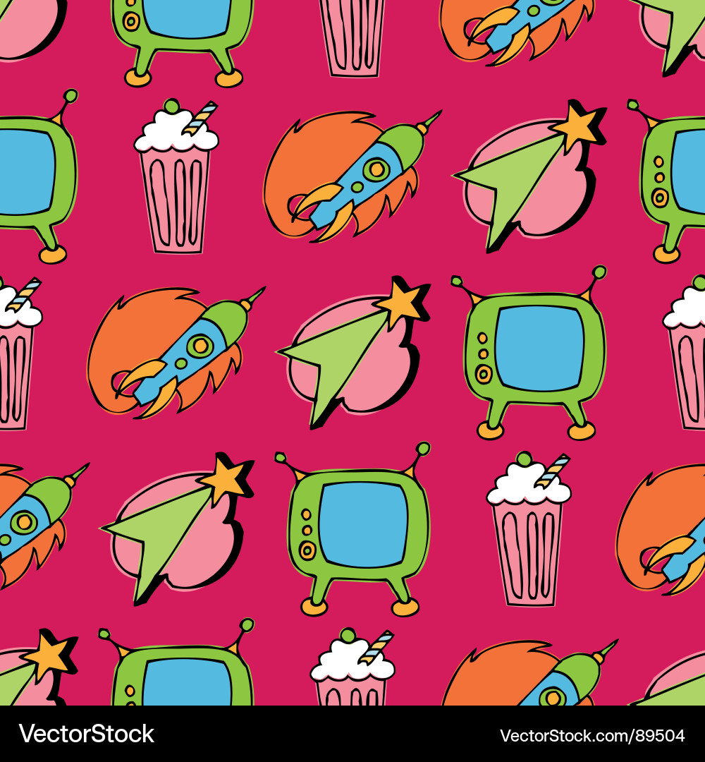 Retro Pop Background Vector Image