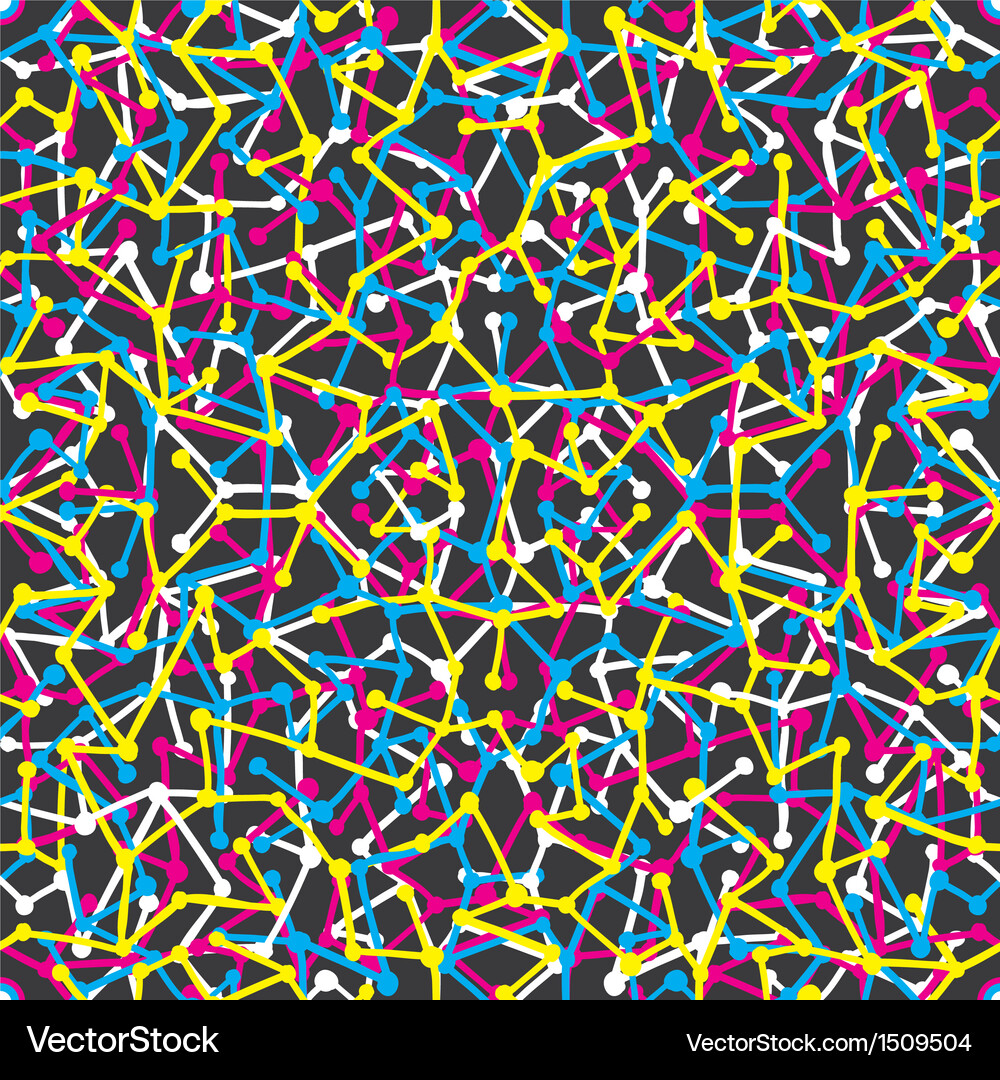 Seamless pattern with lines and dots Vector Image