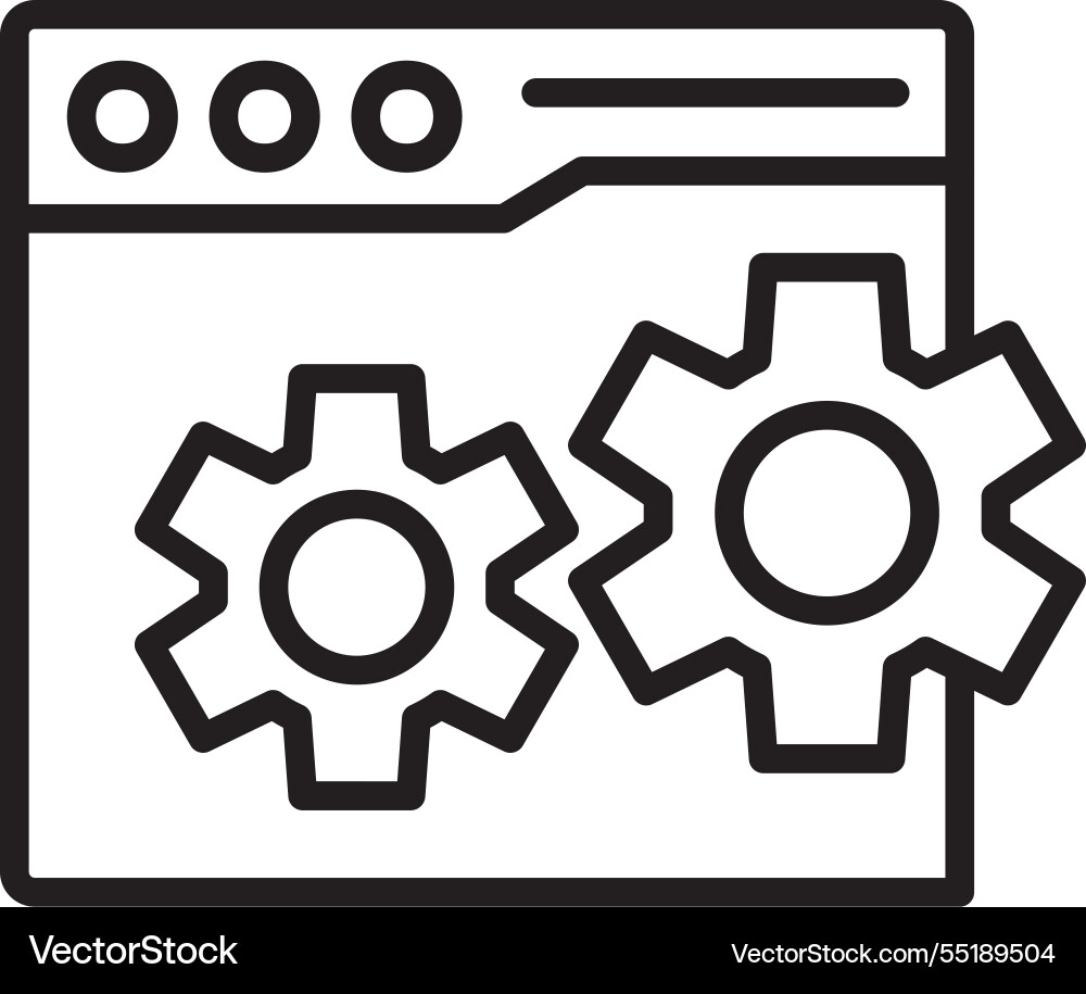 Setting line icon design Vector Image
