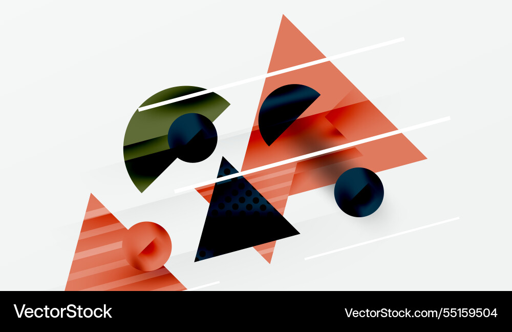 Sleek abstract background - layered triangles Vector Image