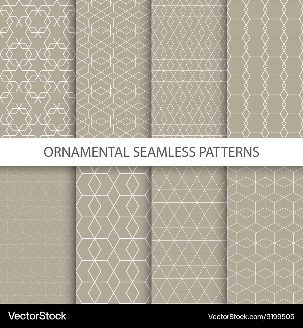 Collection of retro ornamental patterns Collection of retro ornamental patterns vector image
