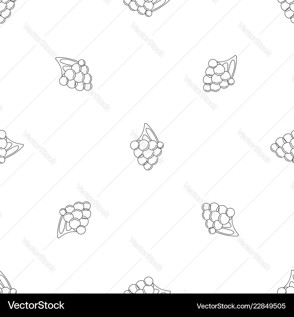 Dark grape pattern seamless Vector Image