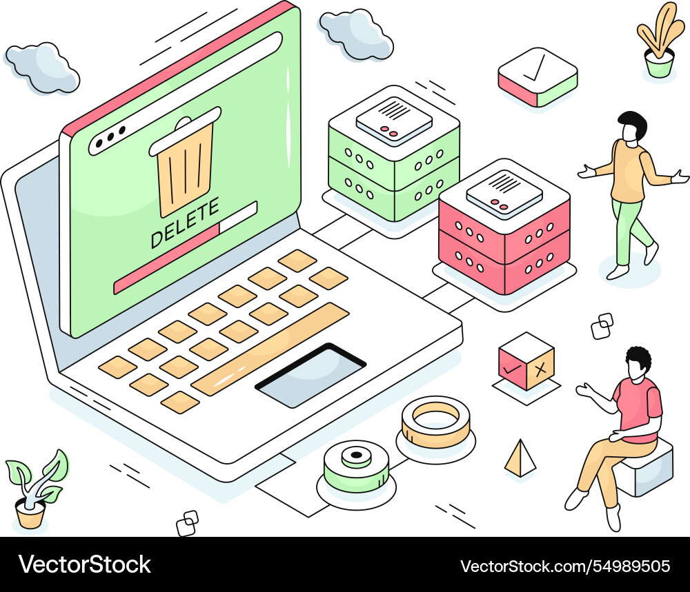 Delete data Vector Image