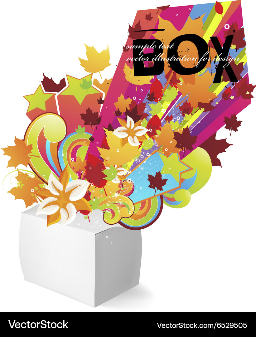 Exploding box design Vector Image