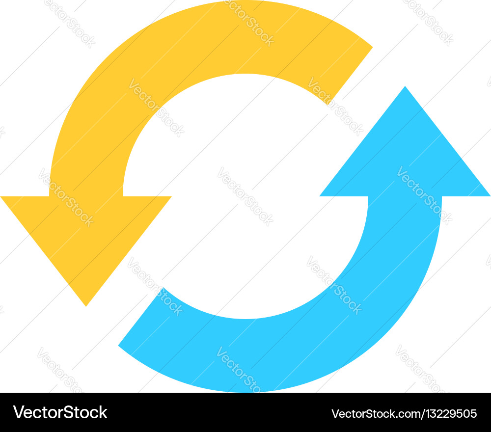 Flache Schleifen-Symbol wiederholen Vorzeichen-Reload-Schnittstelle Taste Flache Schleifen-Symbol wiederholen Vorzeichen-Reload-Schnittstelle Taste vektorbild