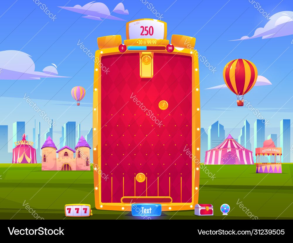 Mobile game app background application interface Mobile game app background application interface vector image