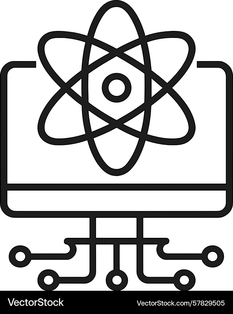 Modern design of a computer screen with circuits Modern design of a computer screen with circuits vector image
