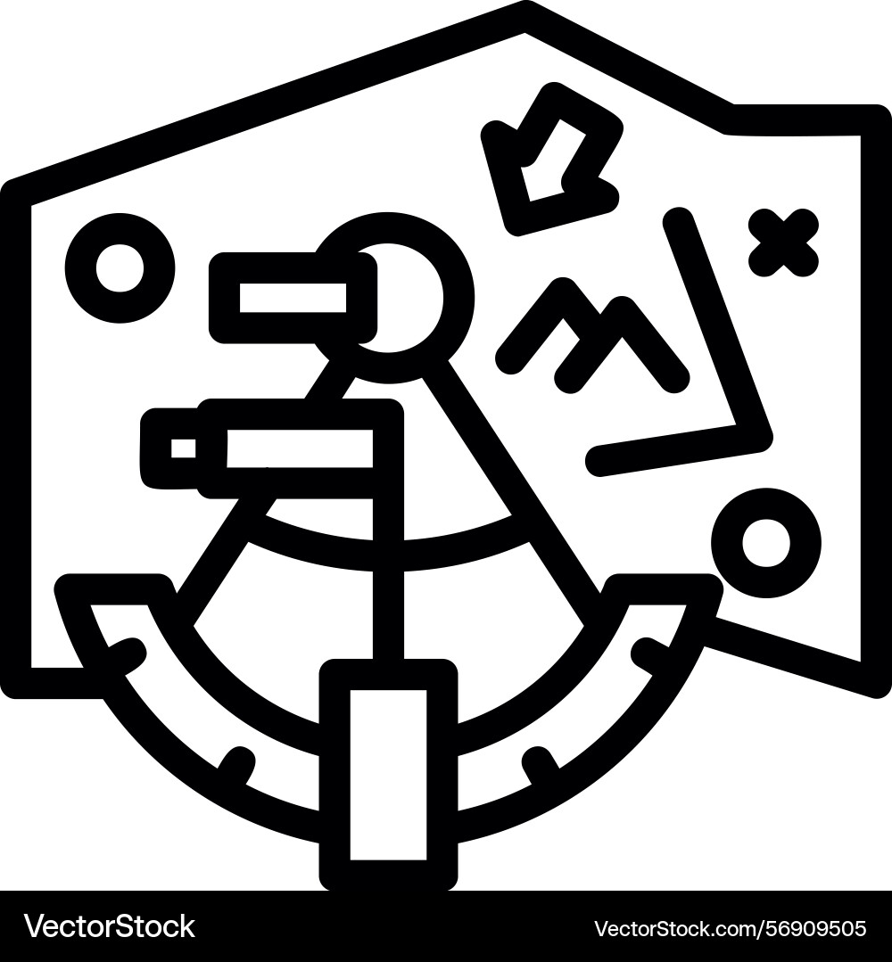 Navigation tools linear style icon design vector image