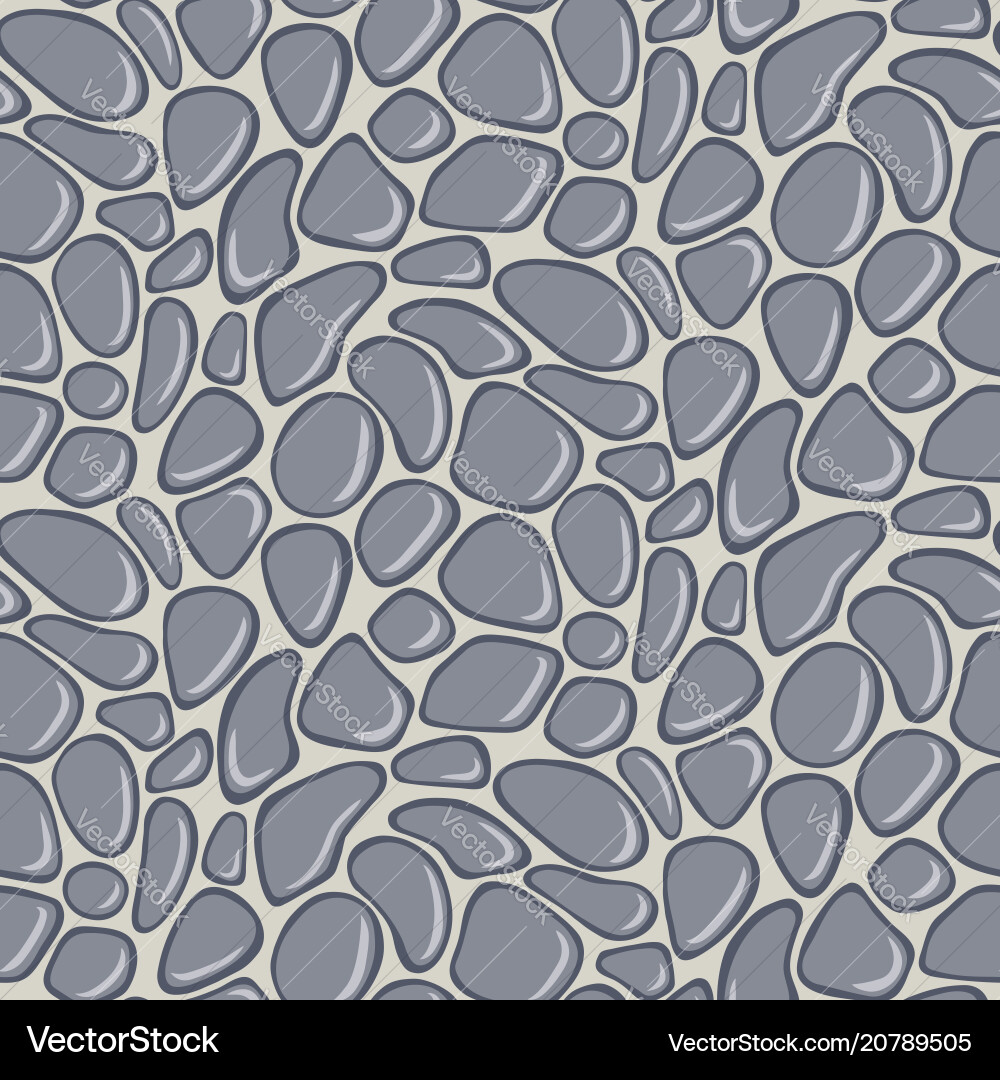 Seamless pattern with smooth pebble gray seaside Seamless pattern with smooth pebble gray seaside vector image